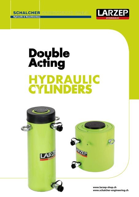 Larzep Double Acting Hydraulic Cylinders Catalogue Schalcher Engineering GmbH