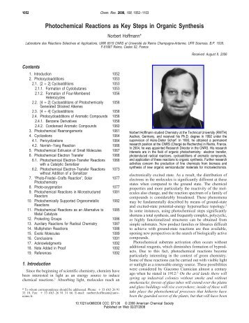 Photochemical Reactions as Key Steps in Organic Synthesis