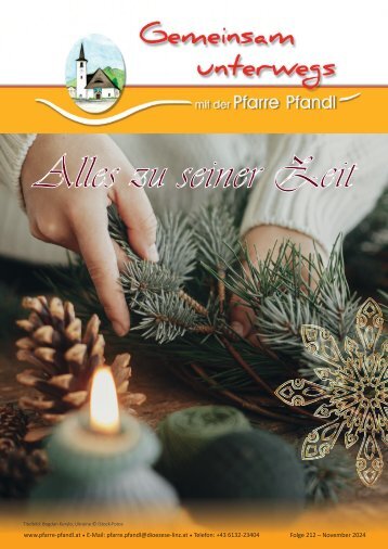 Alles zu seiner Zeit - Ausgabe 212 - Pfarrzeitung der Pfarre Pfandl / Bad Ischl