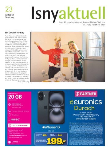 16.11.2024 Isny aktuell