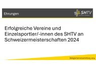 Erfolgreiche Vereine und Einzelsportler/-innen des SHTV 2024