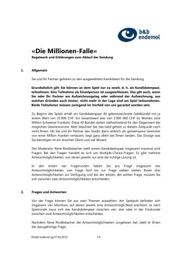 «Die Millionen-Falle» - SF 1