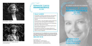 Flyer Laura Bauer:Layout 1 - Schwester Lauras Krankenservice