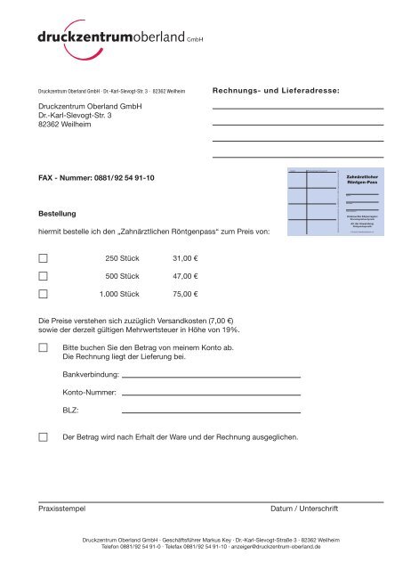 ANZEIGENAUFTRAG (per Fax oder E-Mail) - ZBV München Stadt ...