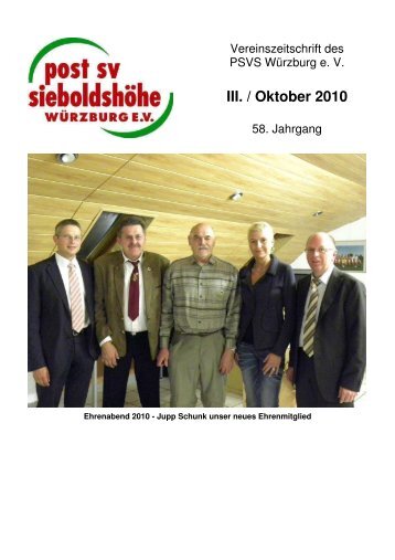 III. / Oktober 2010 - Post SV Sieboldshöhe Würzburg e.V.