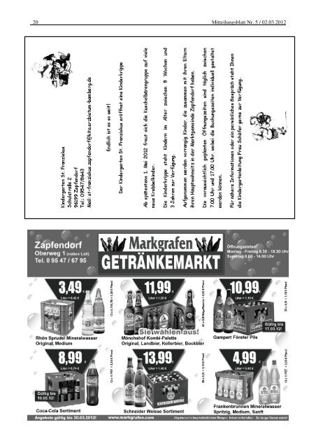 Mitteilungsblatt Nr. 5 - Anfang März - Zapfendorf