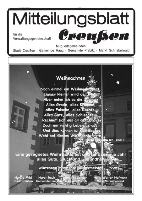 Wasserzweckverband „Creußener Gruppe“ - Stadt Creußen