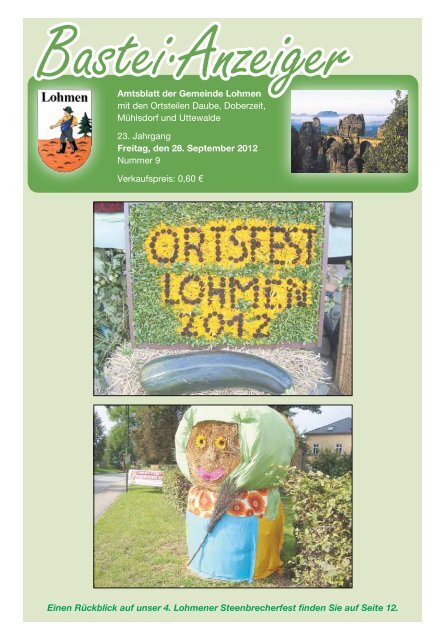 Bastei·Anzeiger 9/2012 - Lohmen