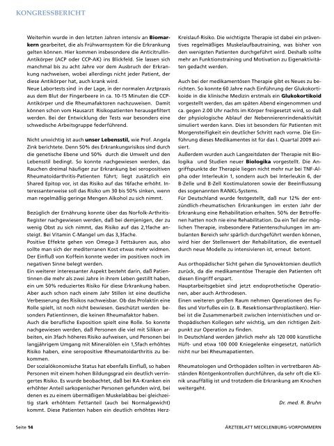 Ärzteblatt Januar 2009 - Ärztekammer Mecklenburg-Vorpommern