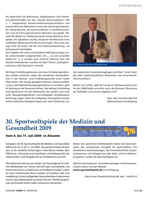 Ärzteblatt Januar 2009 - Ärztekammer Mecklenburg-Vorpommern