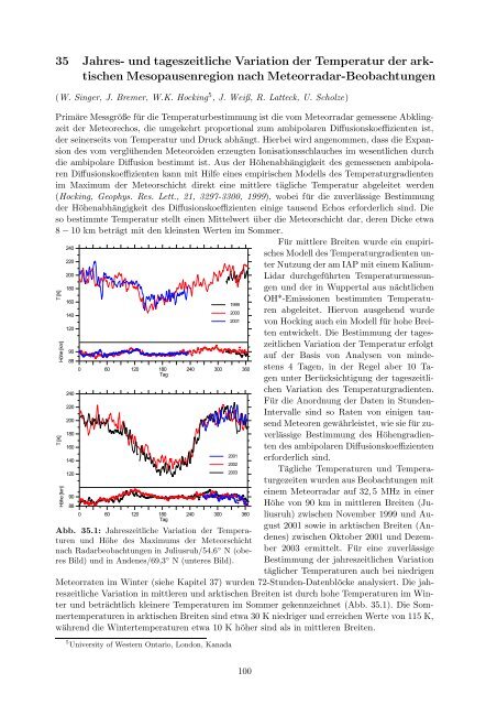 Institutsbericht 2002/2003 - Leibniz-Institut für Atmosphärenphysik ...