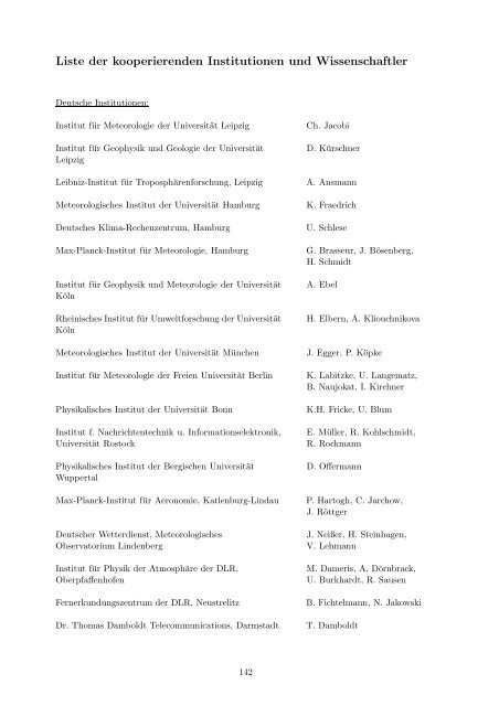 Institutsbericht 2002/2003 - Leibniz-Institut für Atmosphärenphysik ...