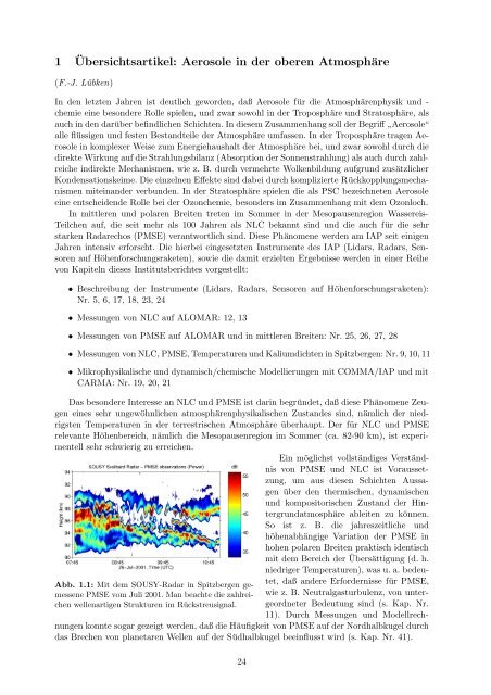 Institutsbericht 2002/2003 - Leibniz-Institut für Atmosphärenphysik ...