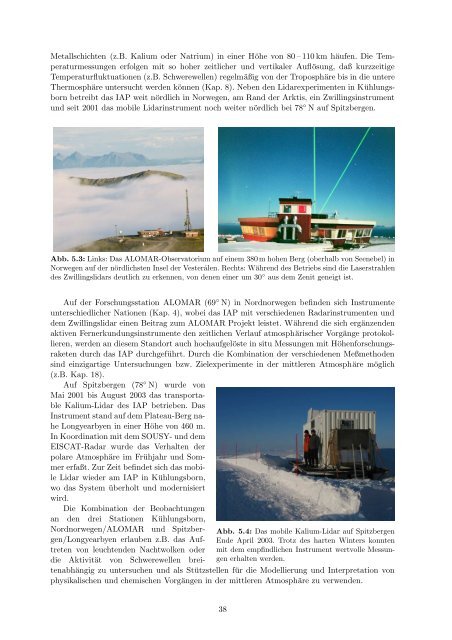 Institutsbericht 2002/2003 - Leibniz-Institut für Atmosphärenphysik ...