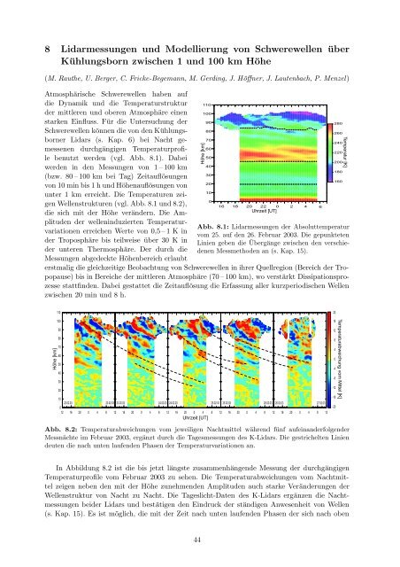 Institutsbericht 2002/2003 - Leibniz-Institut für Atmosphärenphysik ...