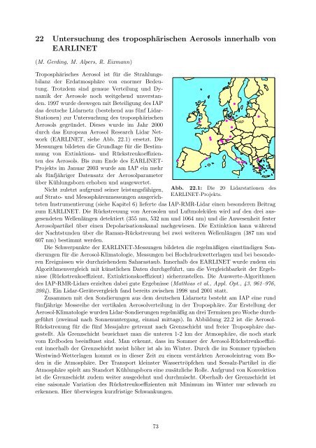 Institutsbericht 2002/2003 - Leibniz-Institut für Atmosphärenphysik ...