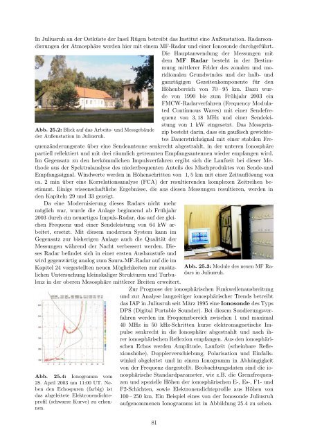 Institutsbericht 2002/2003 - Leibniz-Institut für Atmosphärenphysik ...