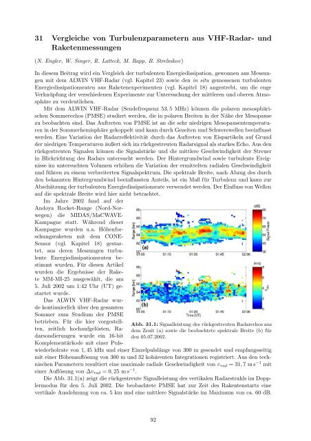 Institutsbericht 2002/2003 - Leibniz-Institut für Atmosphärenphysik ...