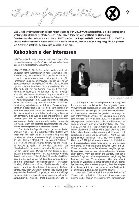 script 04/2007 - Verband Deutscher Drehbuchautoren eV (VDD)