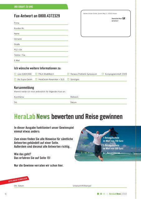 HeraLab News 02/2009 - Heraeus Dental