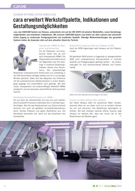 HeraLab News 02/2009 - Heraeus Dental