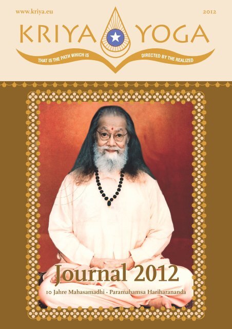 Journal 2012 Journal 2012 - Kriya Yoga Institute