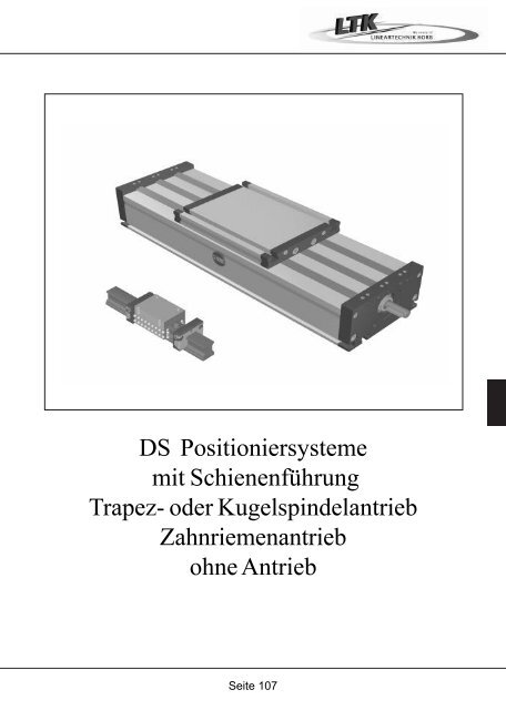 Positioniersysteme - Lineartechnik Korb