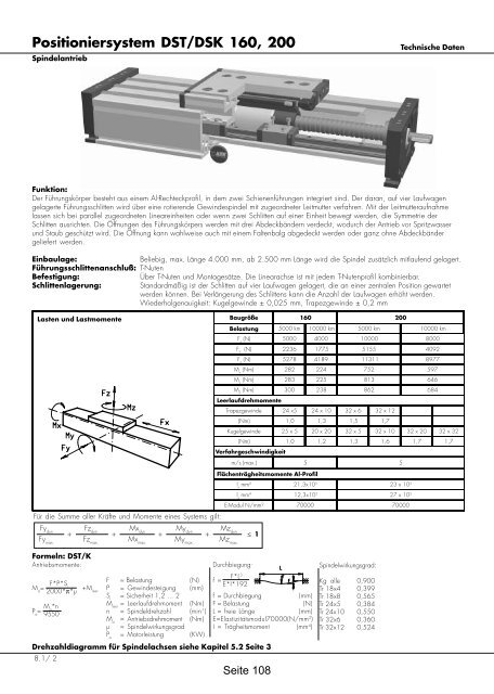 Positioniersysteme - Lineartechnik Korb