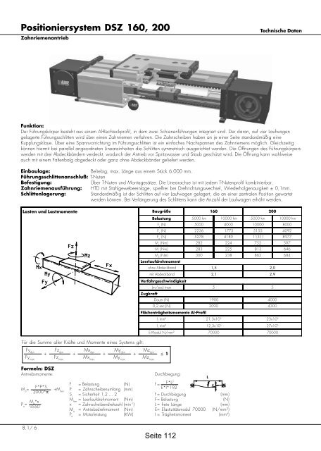 Positioniersysteme - Lineartechnik Korb