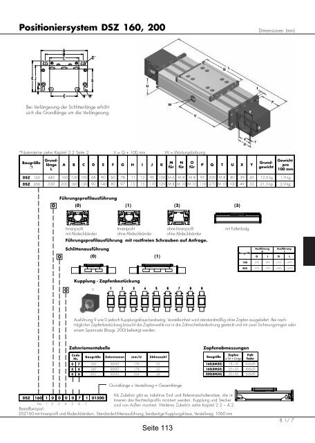 Positioniersysteme - Lineartechnik Korb