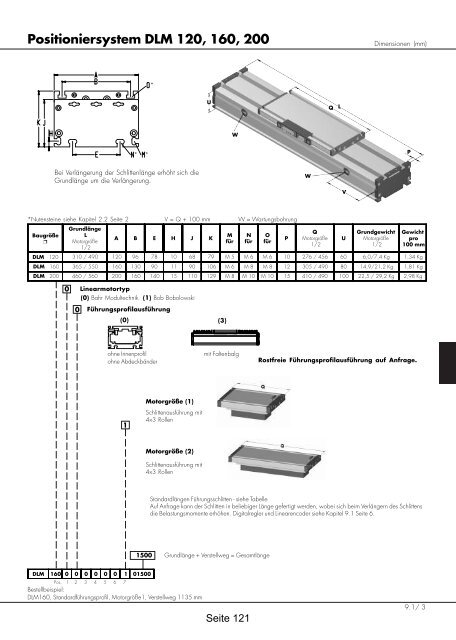 Positioniersysteme - Lineartechnik Korb