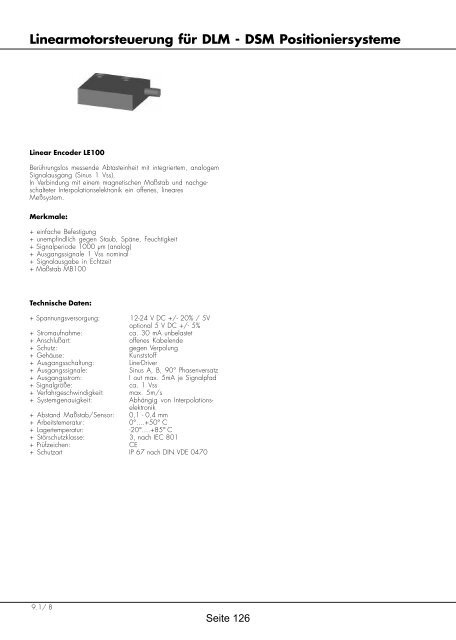 Positioniersysteme - Lineartechnik Korb