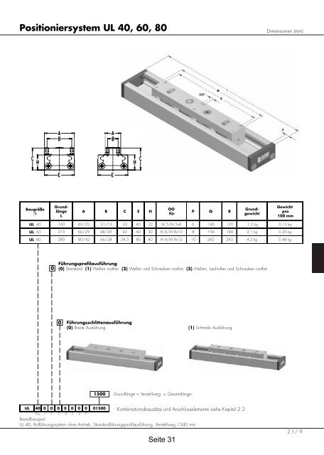 Positioniersysteme - Lineartechnik Korb