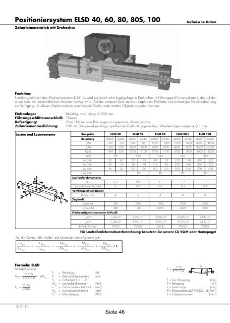 Positioniersysteme - Lineartechnik Korb