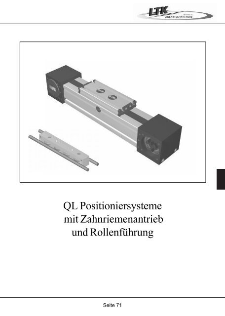 Positioniersysteme - Lineartechnik Korb