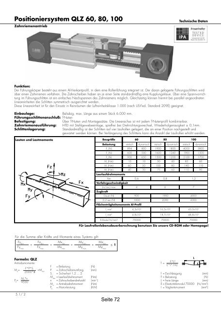 Positioniersysteme - Lineartechnik Korb