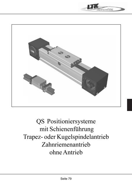 Positioniersysteme - Lineartechnik Korb