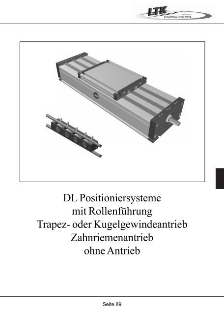 Positioniersysteme - Lineartechnik Korb