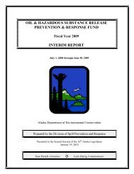 oil & hazardous substance release - Alaska Department of ...