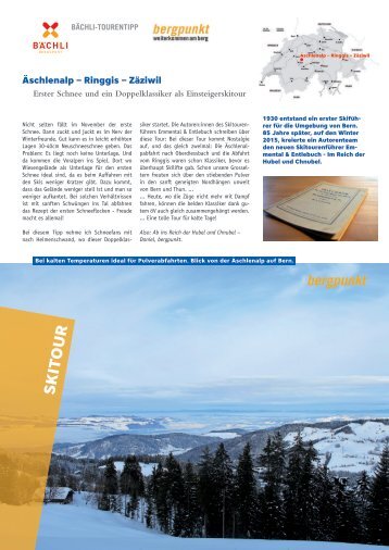 Tourentipp 11.2024 - Äschlenalp – Ringgis – Zäziwil - Erster Schnee und ein Doppelklassiker als Einsteigerskitour