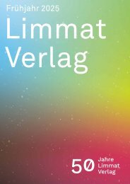 Limmat Verlag, Vorschau Frühjahr 2025