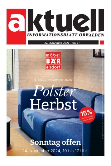 Aktuell Obwalden | KW 47 | 21. November 2024