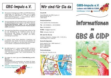 Info-Flyer zu GBS und CIDP - GBS-Impuls eV