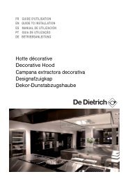 Hotte décorative Decorative Hood Campana extractora ... - De Dietrich