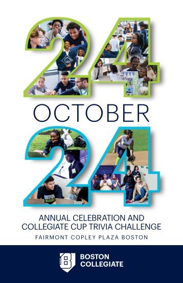 Boston Collegiate Charter School 2024 Annual Dinner Program • Designed by Studio Mystic +1[617] 697-1349