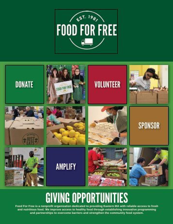Food For Free 2024 Sponsorship Opportunities Brochure • Designed by Studio Mystic +1[617] 697-1349