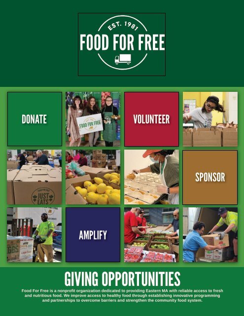 Food For Free 2024 Sponsorship Opportunities Brochure • Designed by Studio Mystic +1[617] 697-1349