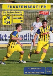 20241123 Fuggermärktler TSV 1862 Babenhausen – SV Türkgücü Königsbrunn