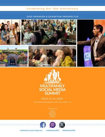 MultiFamily Social Media Summit 2025 "Sponsor Brochure" • Designed by Studio Mystic +1 [617] 697-1349