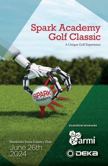 Spark Academy 2024 "Golf Tournament" Program • Designed by Studio Mystic +1 [617] 697-1349